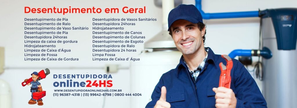 Serviços prestados pela Desentupidora